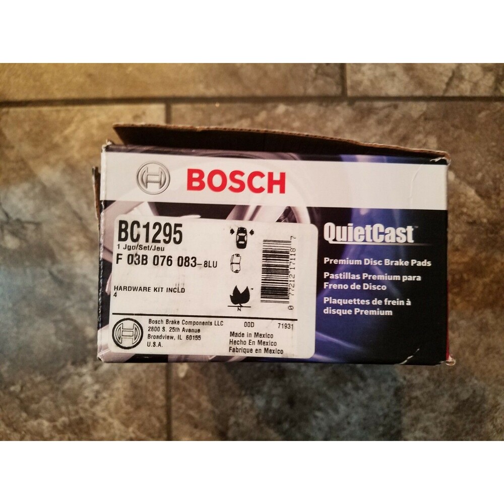 NEW Bosch BC1295 Disc Brake Pad Set-Quietcast Ceramic Pads Front